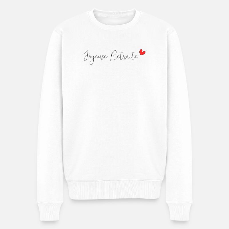 RETRAITE. RETRAITE. RETRAITEE. RETRAITE - Pull Premium bio Homme - blanc