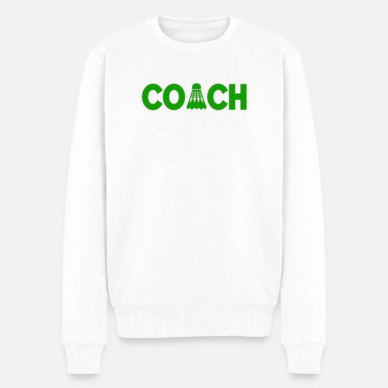 Federball Coach - Männer Premium Bio Pullover - Weiß