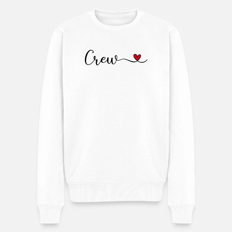 Équipe avec Heart Design - Pull Premium bio Homme - blanc