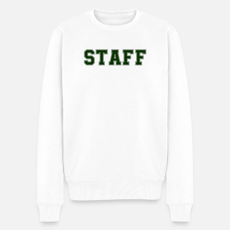 Staff - Männer Premium Bio Pullover - Weiß