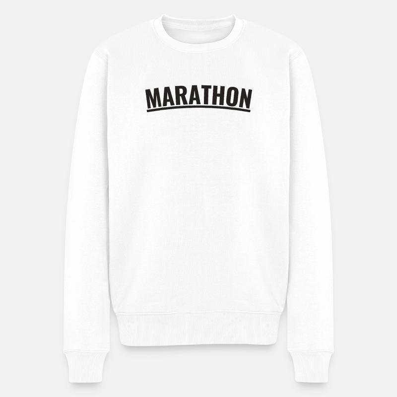 marathon - Pull Premium bio Homme - blanc