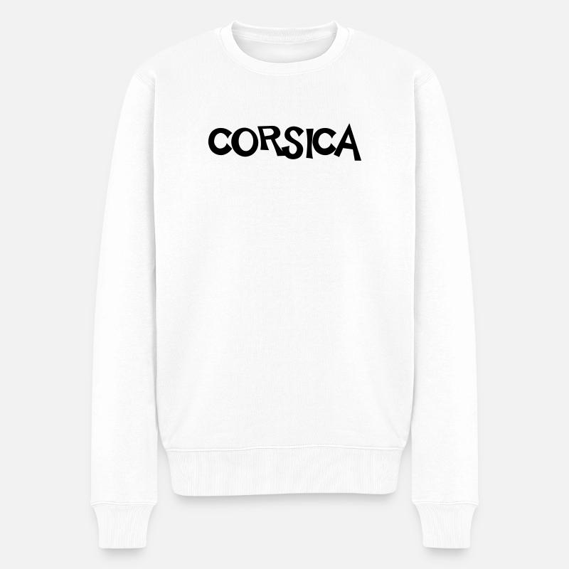 Corsica (V) - Pull Premium bio Homme - blanc
