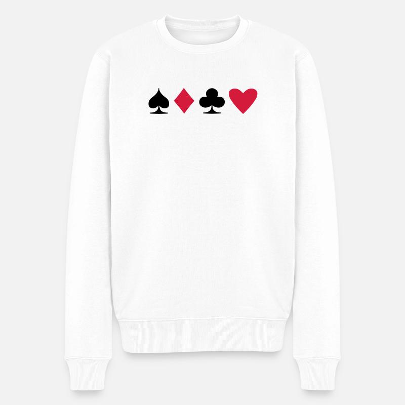 Poker Suit - Pull Premium bio Homme - blanc