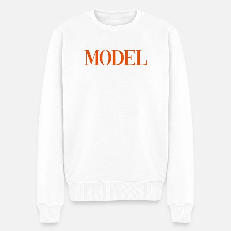 MODÈLE Mode - Pull Premium bio Homme - blanc