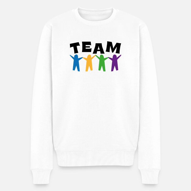 Team - Männer Premium Bio Pullover - Weiß