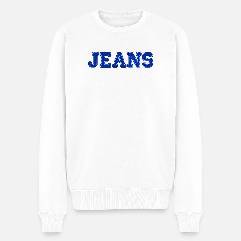 JEANS - Männer Premium Bio Pullover - Weiß