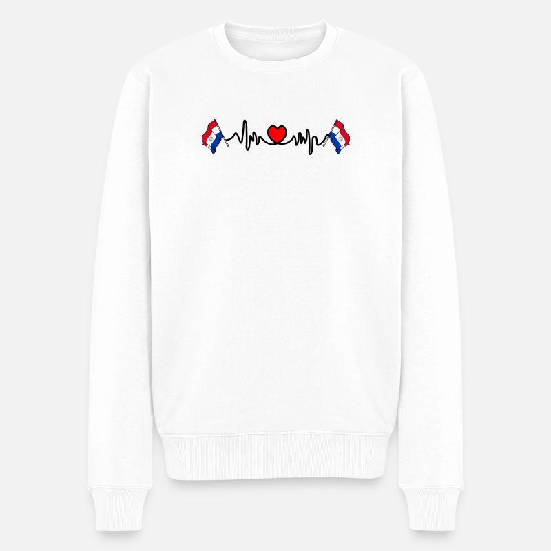 Cardio de fréquence cardiaque pour Paraguay - Pull Premium bio Homme - blanc