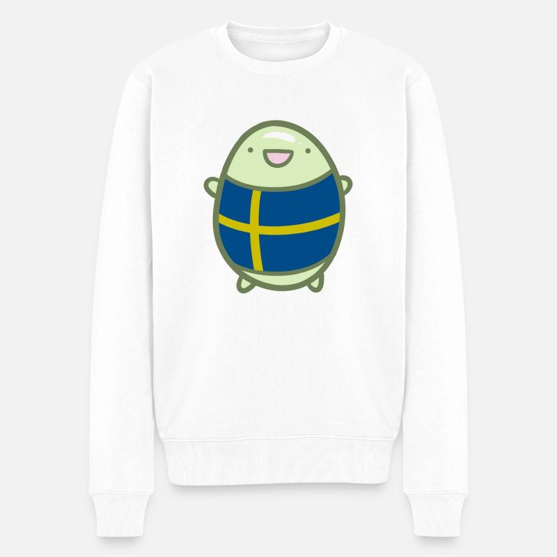 Süße Bohne - Schweden - Männer Premium Bio Pullover - Weiß