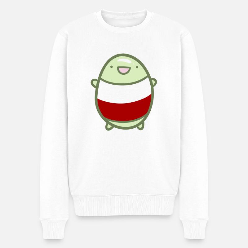 Süße Bohne - Polen - Männer Premium Bio Pullover - Weiß
