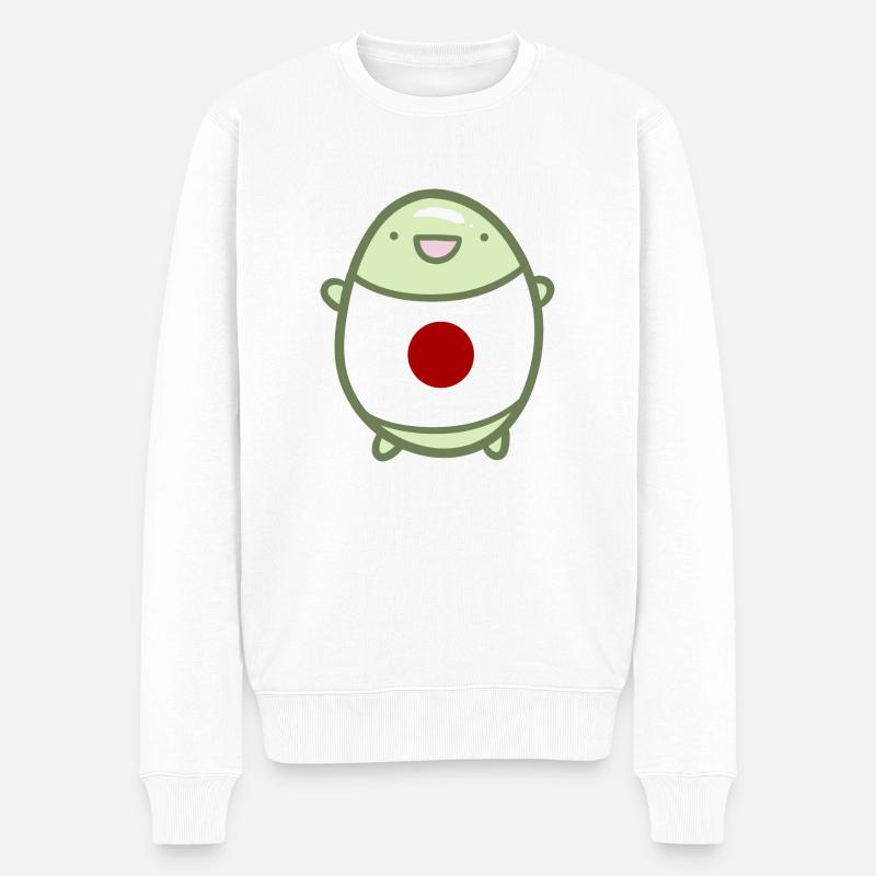 Süße Bohne - Japan - Männer Premium Bio Pullover - Weiß