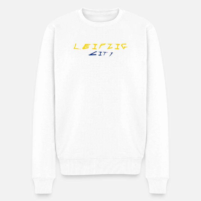 Leipzig - Männer Premium Bio Pullover - Weiß