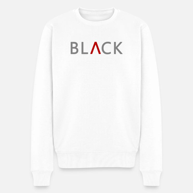 BLACK mit Stil - Männer Premium Bio Pullover - Weiß