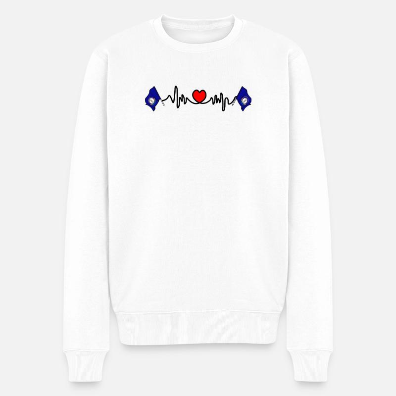 Herzfrequenz-Cardio für Kentucky - Männer Premium Bio Pullover - Weiß