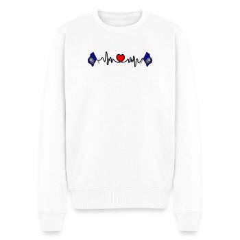 Herzfrequenz-Cardio für New Hampshire - Männer Premium Bio Pullover - Weiß - Vorne - Thijin (182cm)