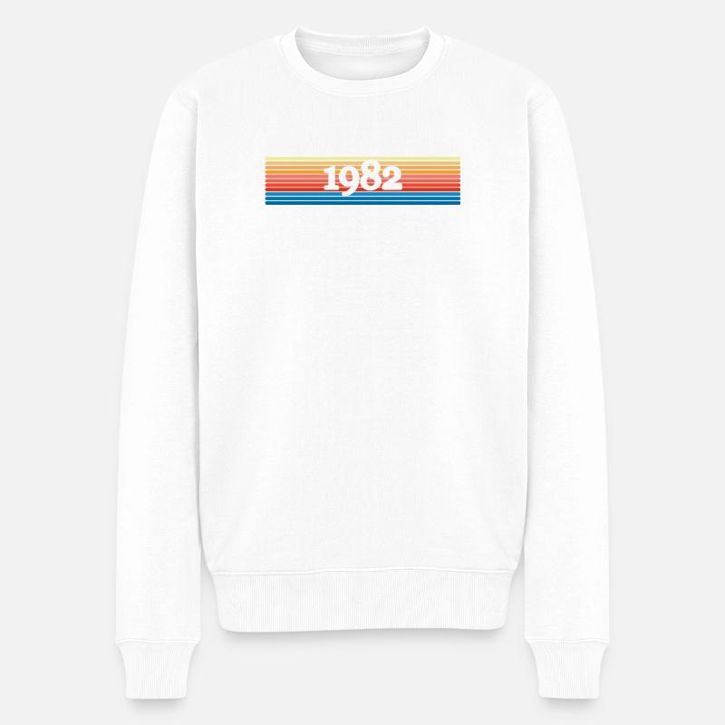 1982 - Männer Premium Bio Pullover - Weiß
