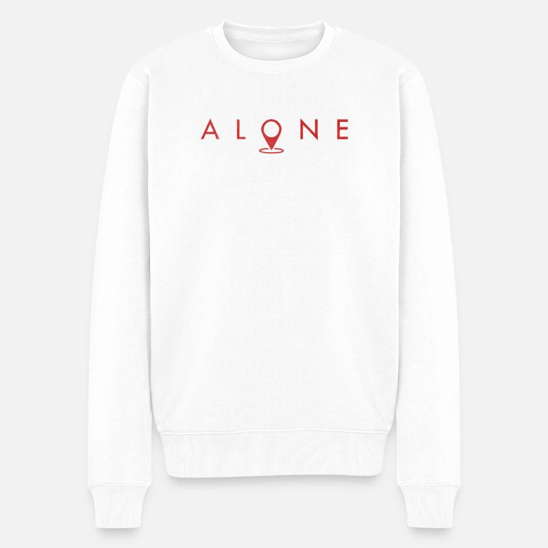 Alone - Pull Premium bio Homme - blanc