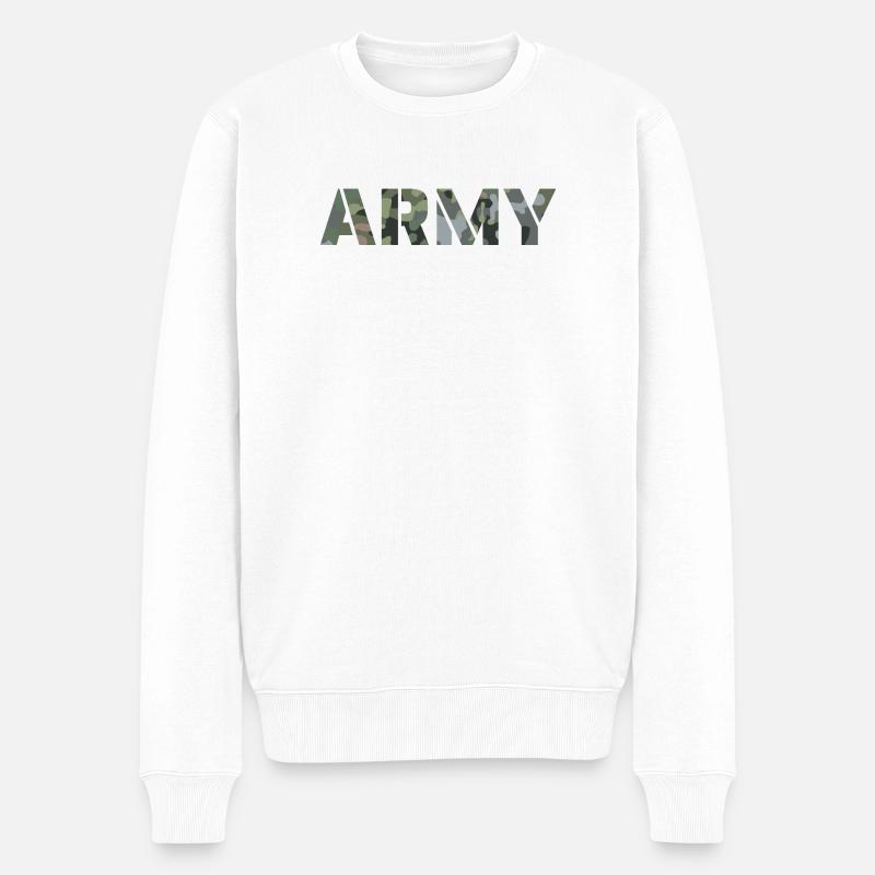 Motif de camouflage ARMY NL NFP - Pull Premium bio Homme - blanc