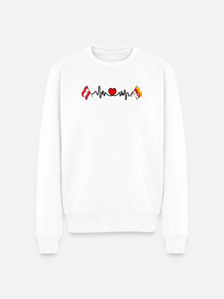 Kärnten Flags Heartbeat - Men's Premium Organic Jumper - white