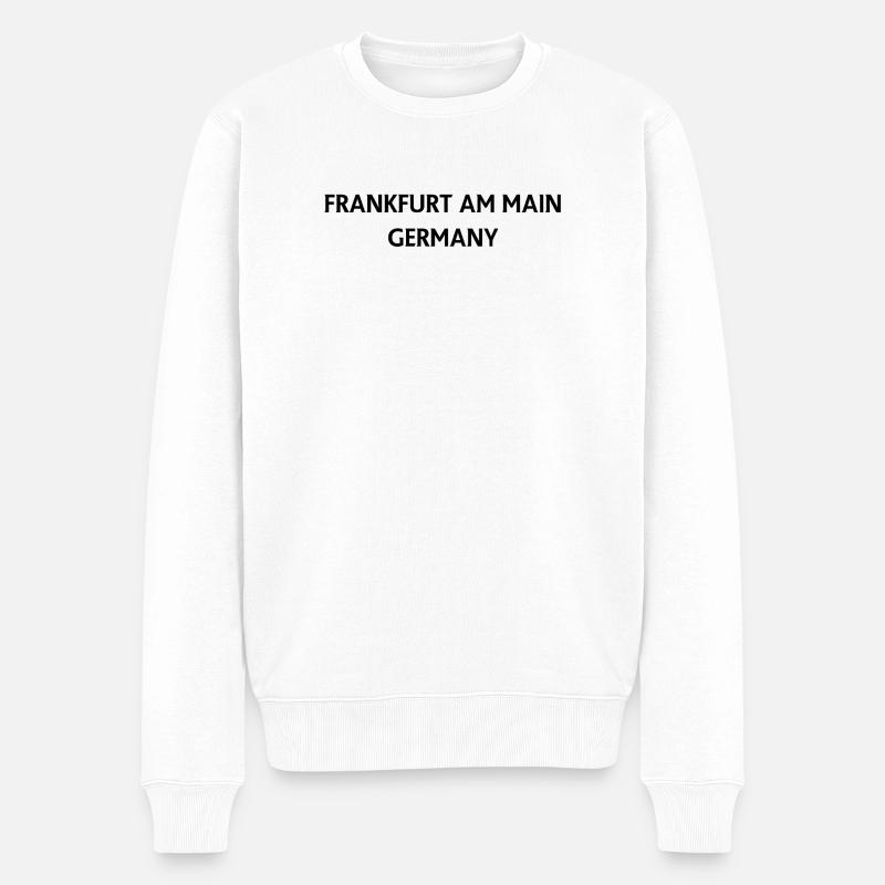 Conception de texte Francfort – Allemagne - Pull Premium bio Homme - blanc