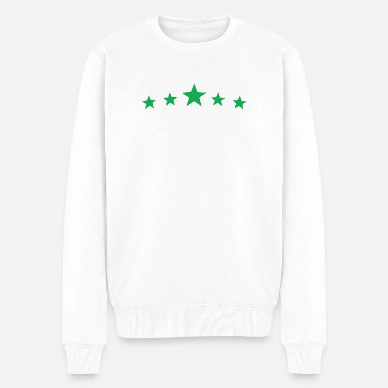 Étoiles vertes - Pull Premium bio Homme - blanc