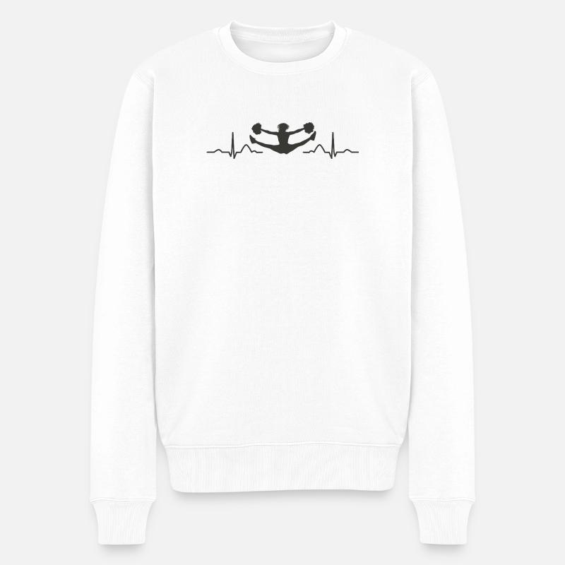 Cheerleader Cheer Mom Cheerleading - Männer Premium Bio Pullover - Weiß
