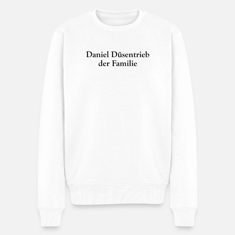 Daniel Düsentrieb der Familie - Männer Premium Bio Pullover - Weiß