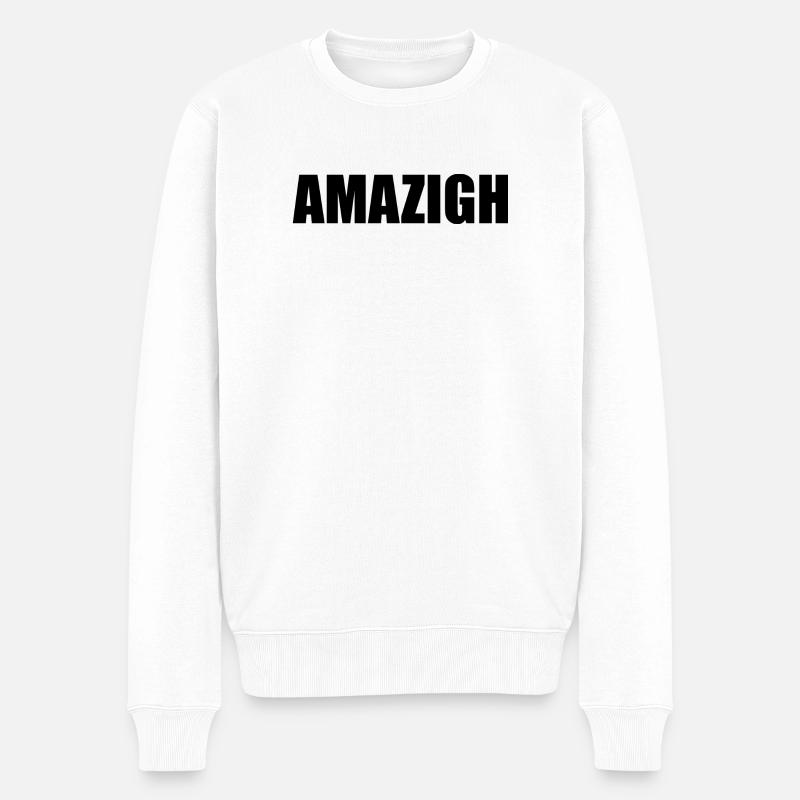 Amazigh - Männer Premium Bio Pullover - Weiß