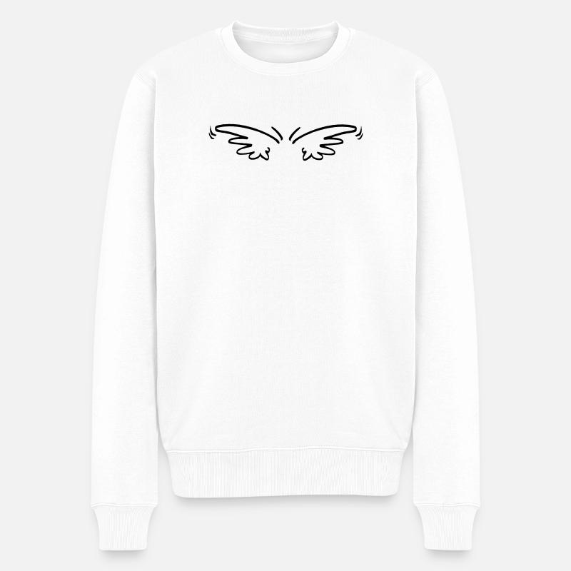 Schwingen - Männer Premium Bio Pullover - Weiß