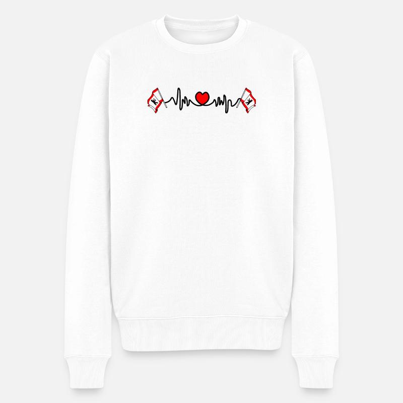 Cardio de fréquence cardiaque pour Berlin - Pull Premium bio Homme - blanc