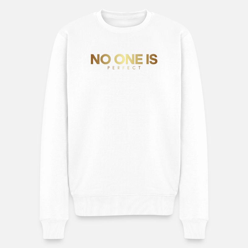No One Is Perfect - Pull Premium bio Homme - blanc