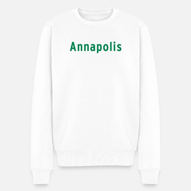 Annapolis - Männer Premium Bio Pullover - Weiß