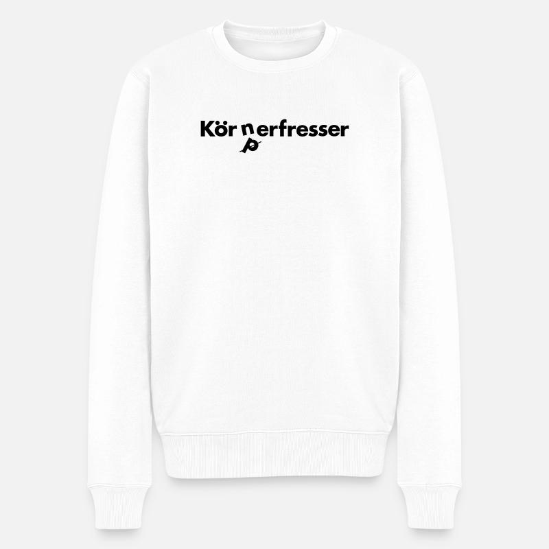 Vegetarier - Männer Premium Bio Pullover - Weiß