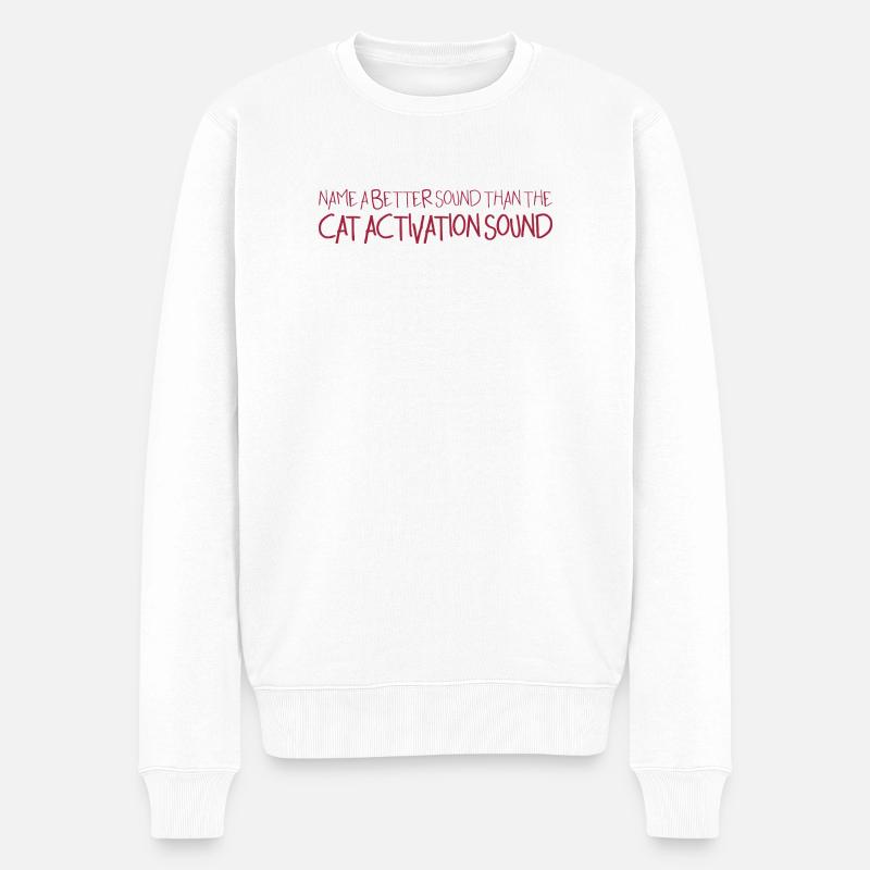 catactivation - Pull Premium bio Homme - blanc