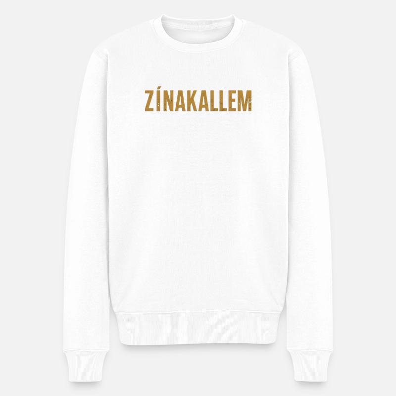 Zènakallem, flämisches Dialekt-T-Shirt - Männer Premium Bio Pullover - Weiß