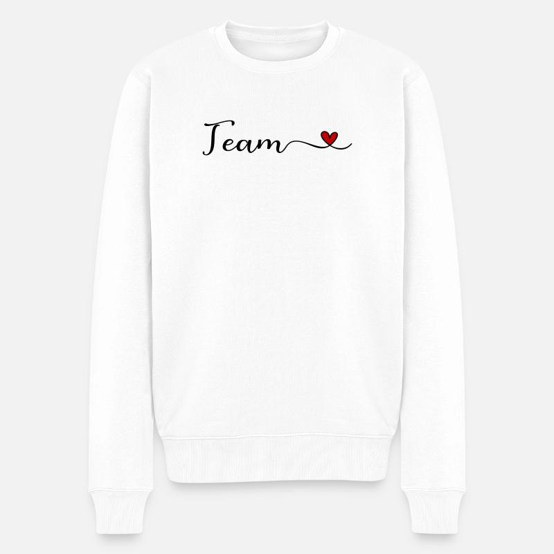Team - Männer Premium Bio Pullover - Weiß