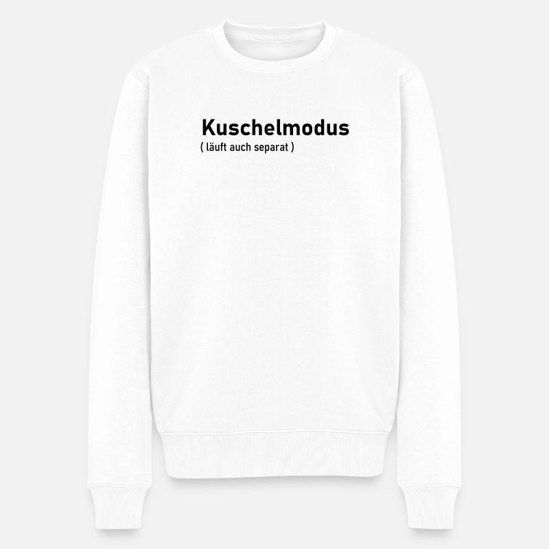 Kuschelmodus - Männer Premium Bio Pullover - Weiß