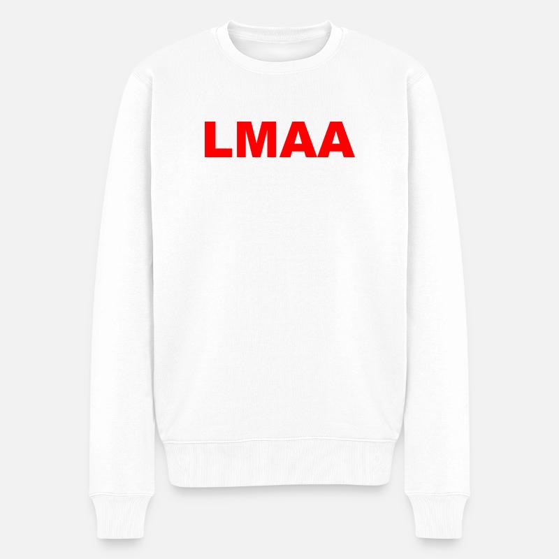 LMAA - Männer Premium Bio Pullover - Weiß