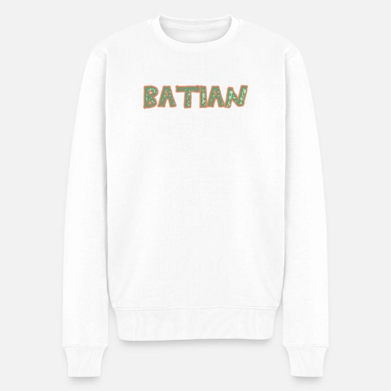 Batian als Trekking - Männer Premium Bio Pullover - Weiß