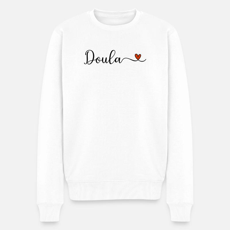 Cadeau du cœur Doula - Pull Premium bio Homme - blanc