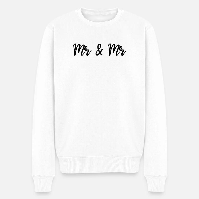 Mr & Mr - Männer Premium Bio Pullover - Weiß