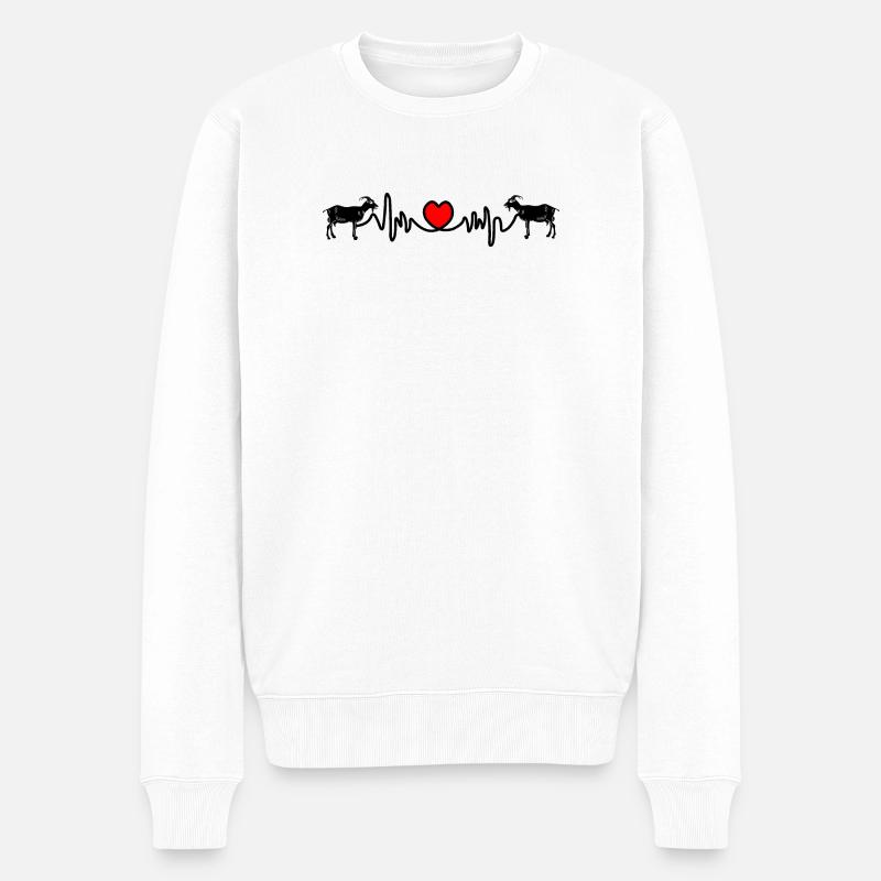 Cardio de chèvre - Pull Premium bio Homme - blanc