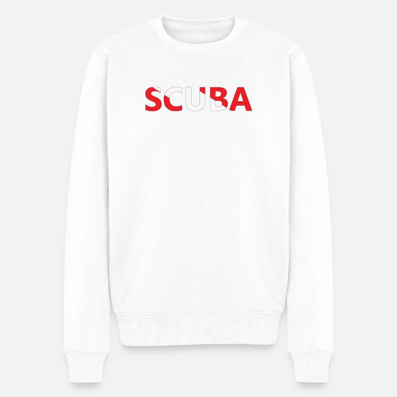 Sporttaucher - Männer Premium Bio Pullover - Weiß