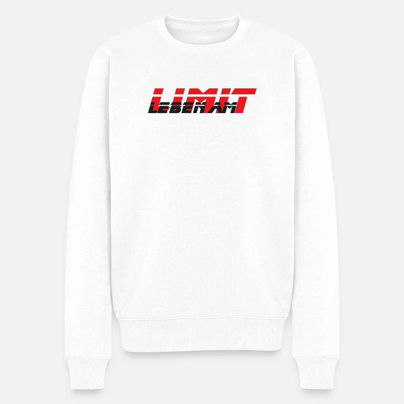 Leben am Limit - Männer Premium Bio Pullover - Weiß