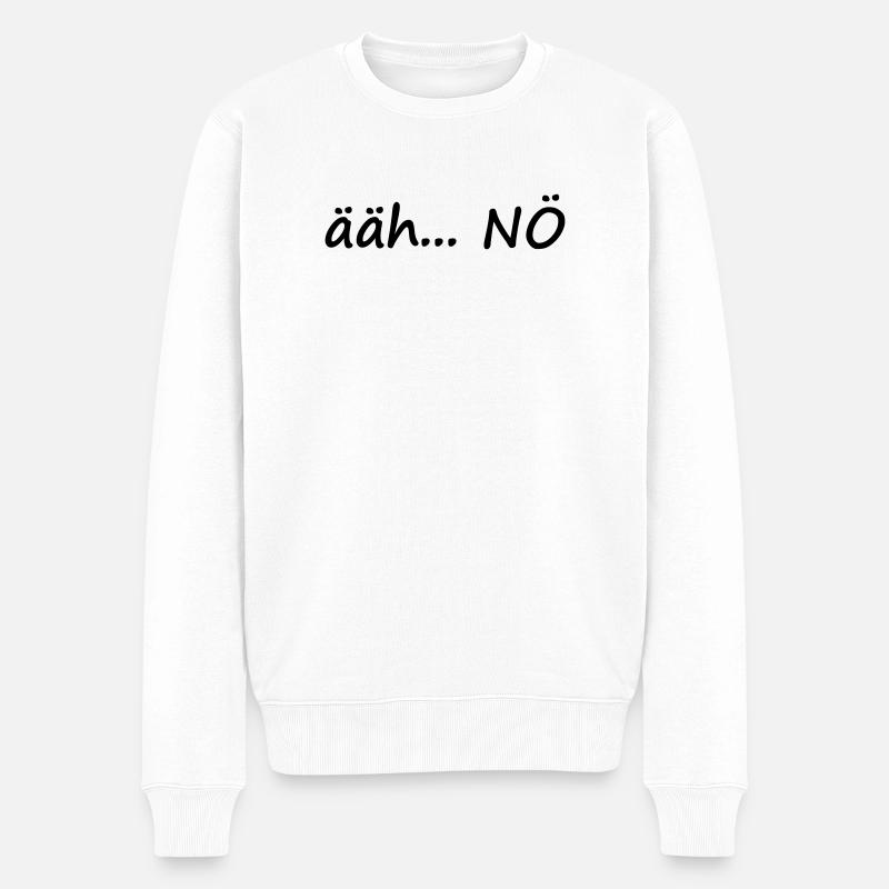 ääh... NÖ - Männer Premium Bio Pullover - Weiß