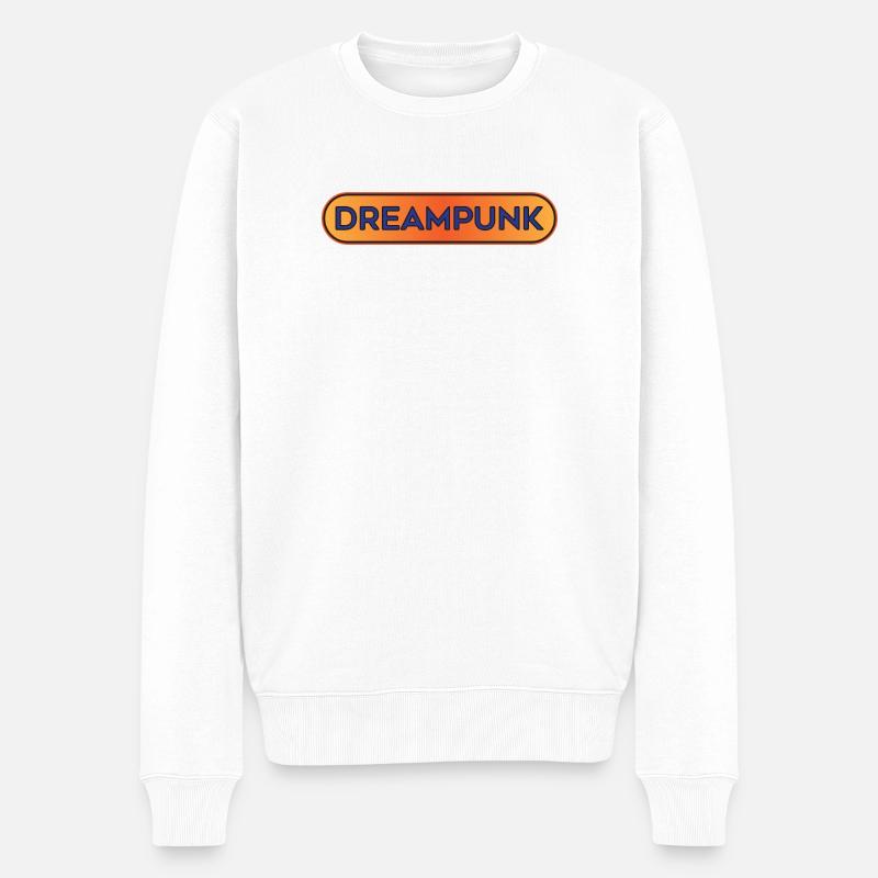Dreampunk Sonnenuntergang Farbverlauf - Männer Premium Bio Pullover - Weiß