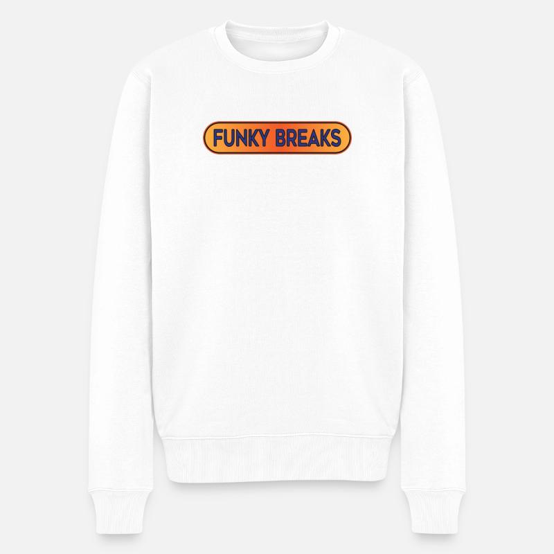 Funky Breaks Breakbeat - Pull Premium bio Homme - blanc