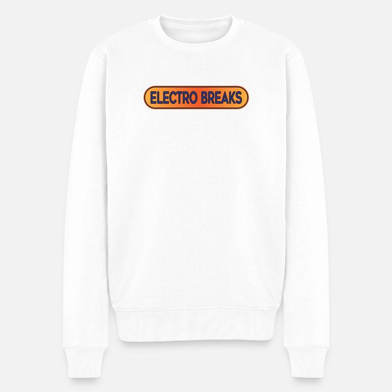 Electro bricht Breakbeat - Männer Premium Bio Pullover - Weiß