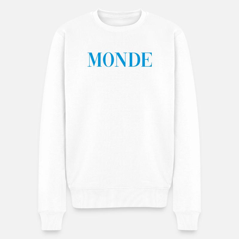 Monde - Männer Premium Bio Pullover - Weiß