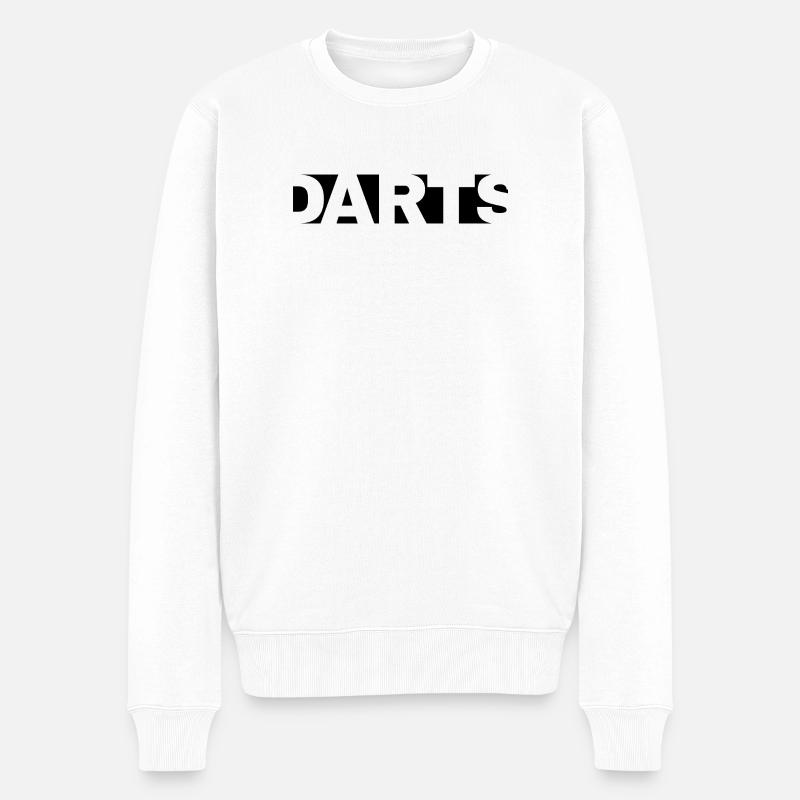 Dart,DARTS - Männer Premium Bio Pullover - Weiß