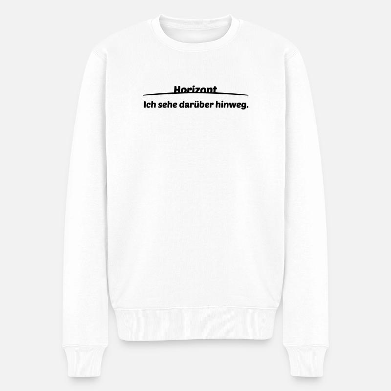 Horizont - Männer Premium Bio Pullover - Weiß